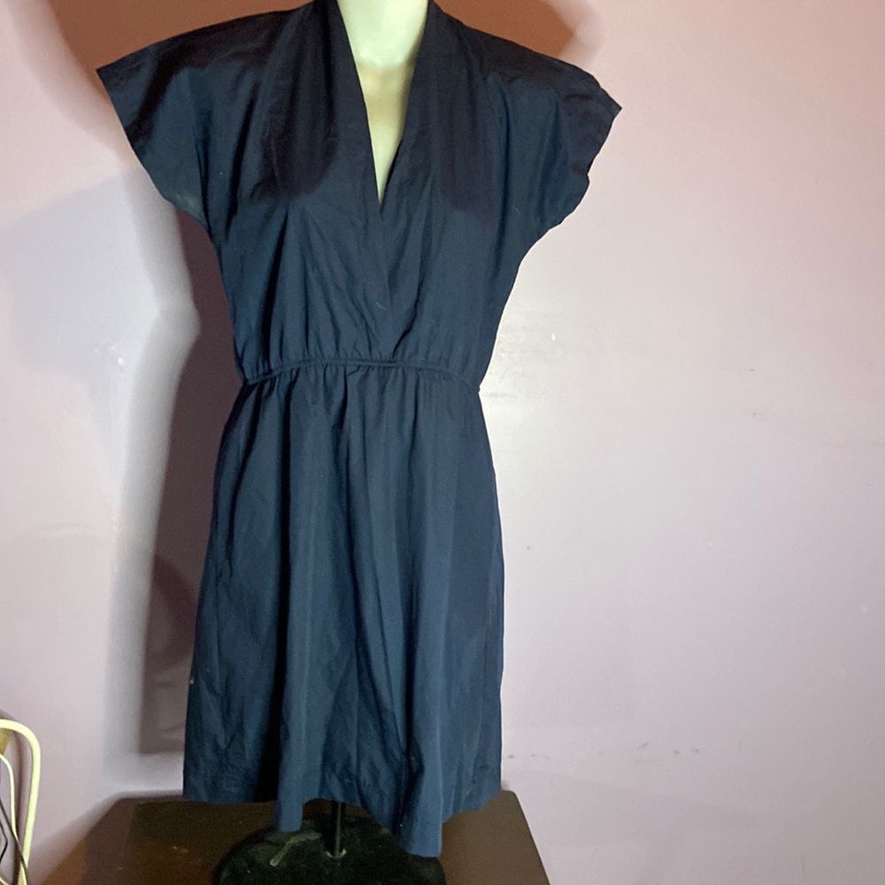 American Apparel Women’s Dress Dark Blue Short Sleeve Size M Casual Fit & Flare